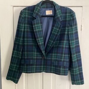PENDLETON WOOL PLAID TARTAN JACKET BLAZER USA 14